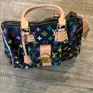 Louis Vuitton Black Multicolor Satchel